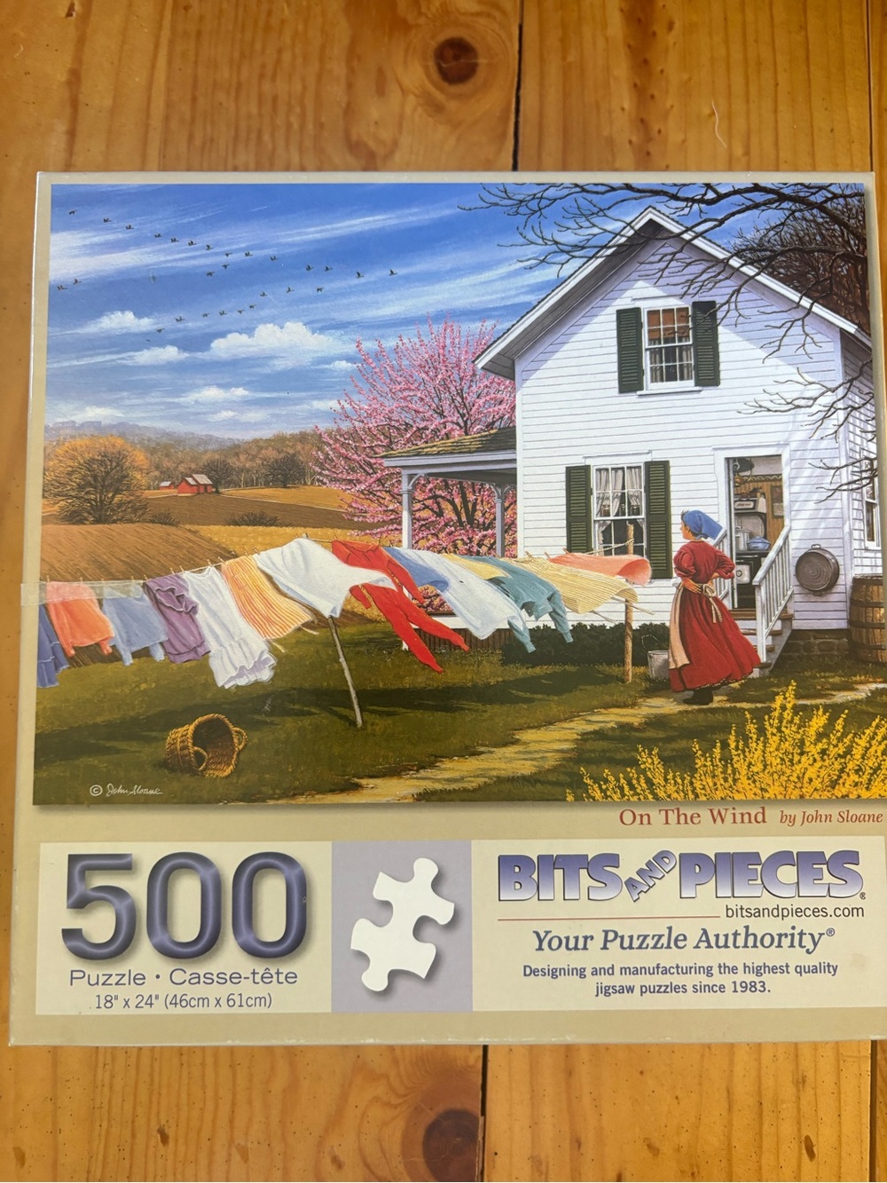 Bits and Pieces "On The Wind" 500-Piece Jigsaw Puzzle - White & Multicolor